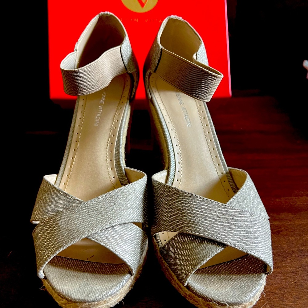 Adrienne Vittadini “Vee” espadrille wedge heel